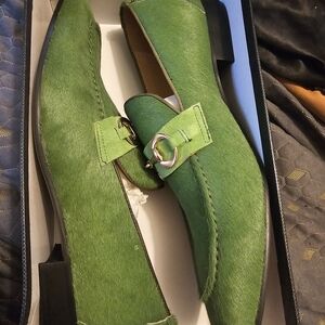 Maurices Green Haircalf Horsebit Loafers